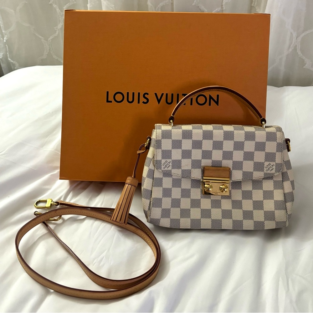 Authentic Louis Vuitton Damier Azur Canvas Croisette